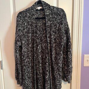 Lauren Conrad Women's Black & White Cardigan Size L
